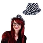 Light Up LED Flashing Fedora Hat with Checkered Sequins All Products 4