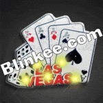 Vegas Cards and Dice Flashing Body Light Lapel Pins