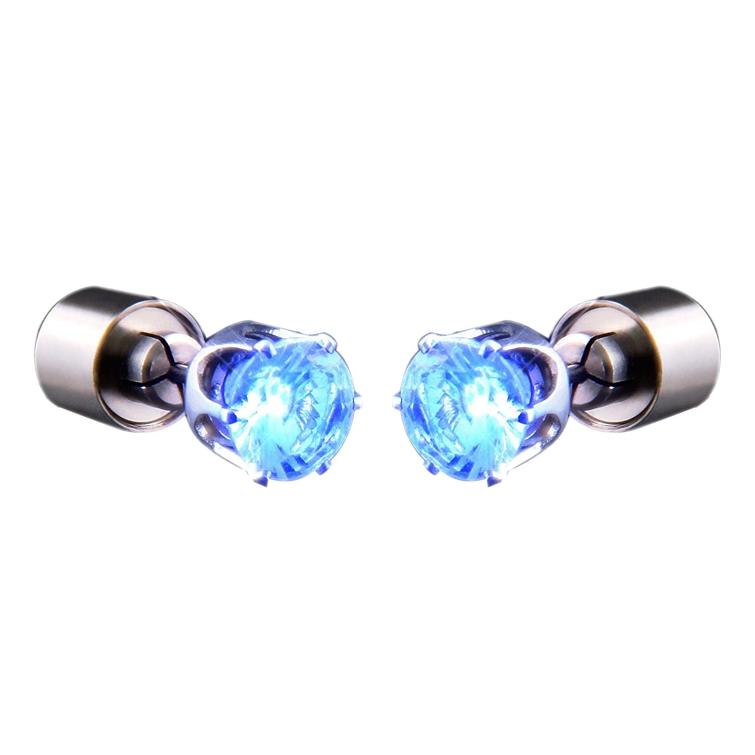 LED Faux Diamond Pierced Earrings Blue All Products LED Faux Diamond Pierced Earrings Blue All Products 3