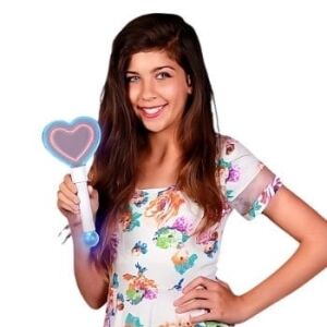 LED Rave PLUR Heart Wand with Crystal Ball All Products