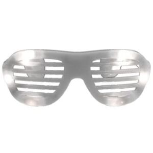 LED Hip Hop Shutter Shades Sunglasses White All Products