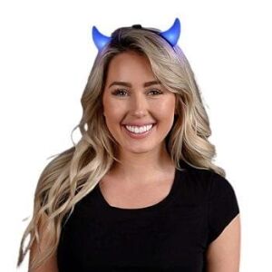 Light Up Devil Horns Blue All Products