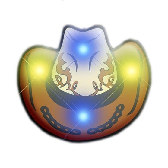 Cowboy Hat Flashing Body Light Lapel Pins All Body Lights and Blinkees 3