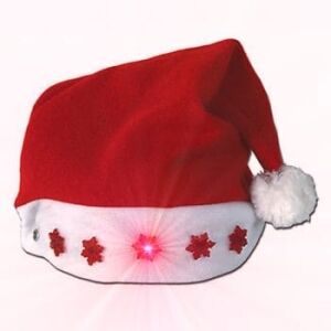 Santa Hat with Flashing Snowflakes All Products