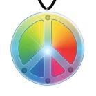 Peace Sign Rasta Colors Flashing Body Light Necklace All Products 6