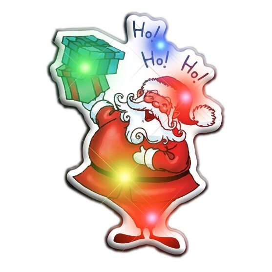 Ho Ho Ho Santa Flashing Blinky Body Light Lapel Pins All Body Lights and Blinkees 3