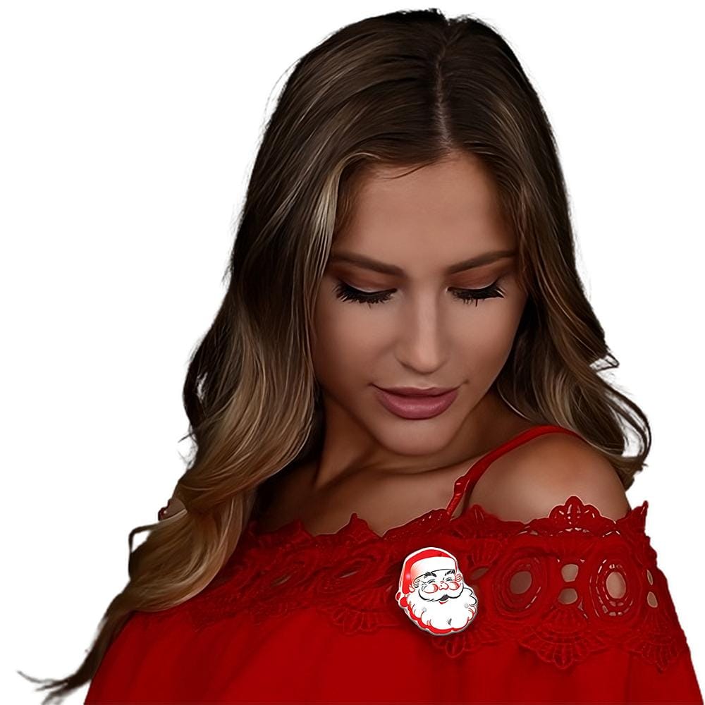 Santa Claus Christmas Flashing Blinky Body Light Lapel Pin All Body Lights and Blinkees Santa Claus Christmas Flashing Blinky Body Light Lapel Pin All Body Lights and Blinkees 3