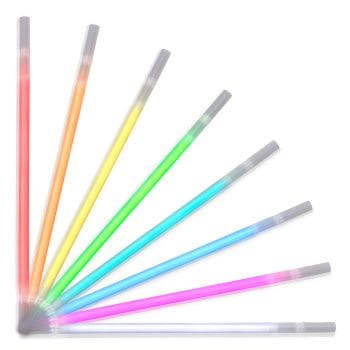 Assorted Color Glow Drinking Straws Pack of 25 All Products