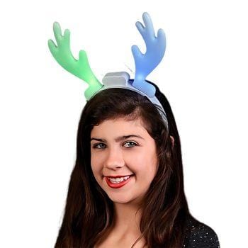 Color Changing Christmas Holiday Reindeer Antlers Light Up Headband Christmas Headwear and Antlers