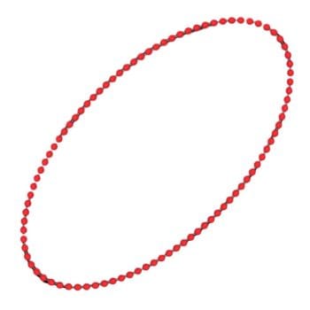 Smooth Round Opaque Bead Mardi Gras Necklace Red Pack of 12 Beads and Beaded Necklaces