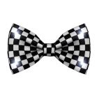 Black and White Checkered Bow Tie with White LED Lights All Products 6