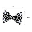 Black and White Checkered Bow Tie with White LED Lights All Products 7