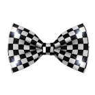 Black and White Checkered Bow Tie with White LED Lights All Products 5