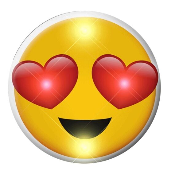 Heart Eyes Emoji Flashing Body Light Lapel Pins All Body Lights and Blinkees 3