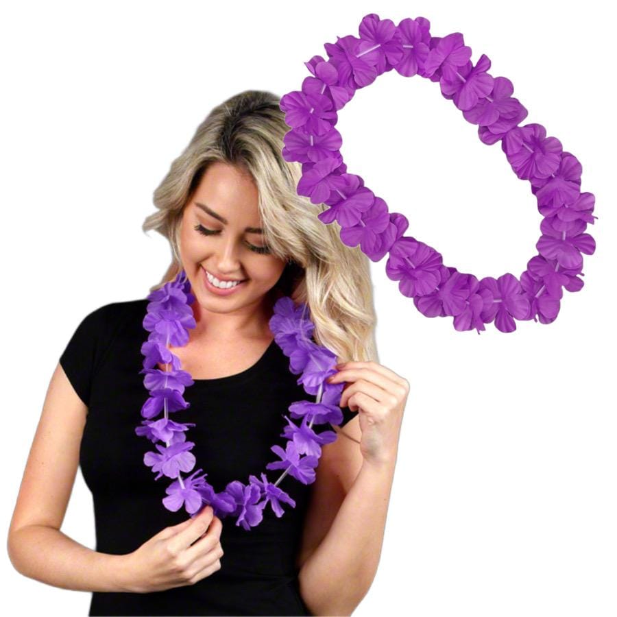 Hawaiian Flower Lei Necklace Purple All Products Hawaiian Flower Lei Necklace Purple All Products 4
