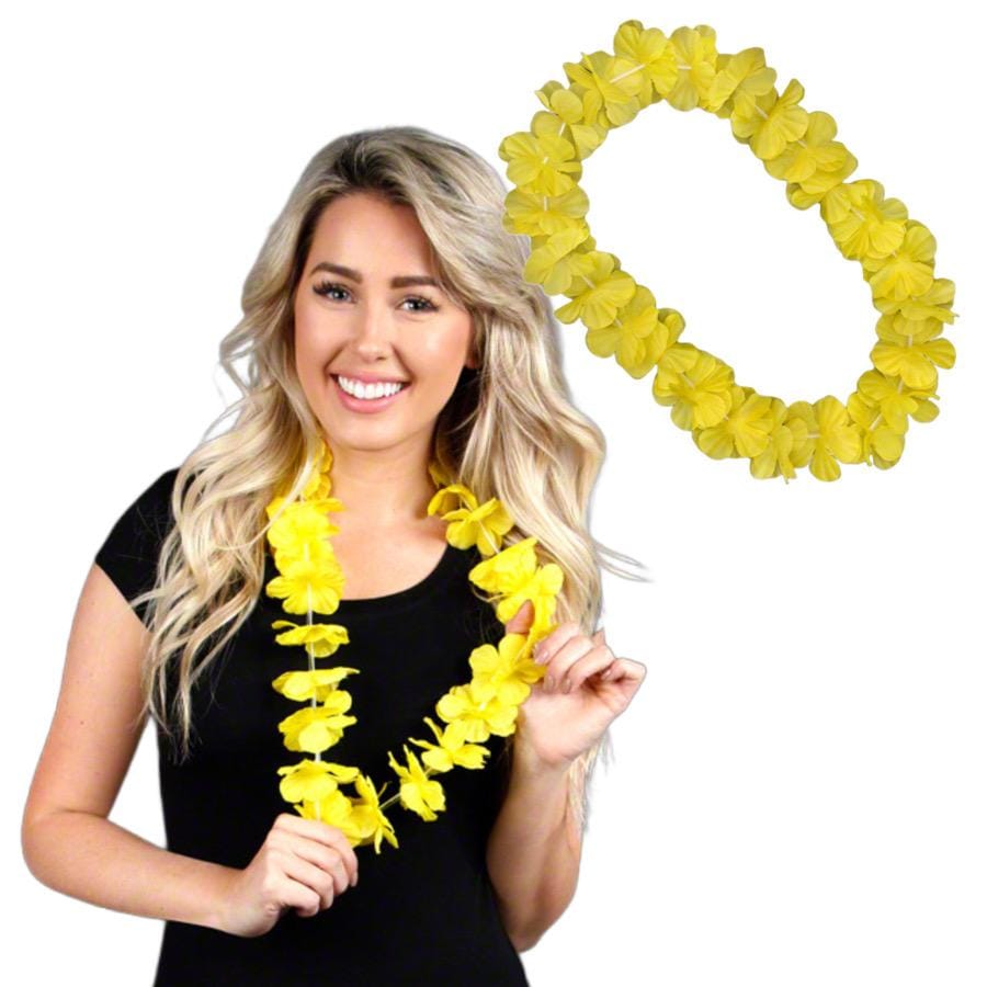 Hawaiian Flower Lei Necklace Yellow All Products Hawaiian Flower Lei Necklace Yellow All Products 5