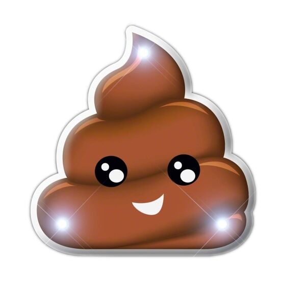 Happy Poop Swirl Emoji Flashing Body Light Lapel Pins All Body Lights and Blinkees Happy Poop Swirl Emoji Flashing Body Light Lapel Pins All Body Lights and Blinkees 3
