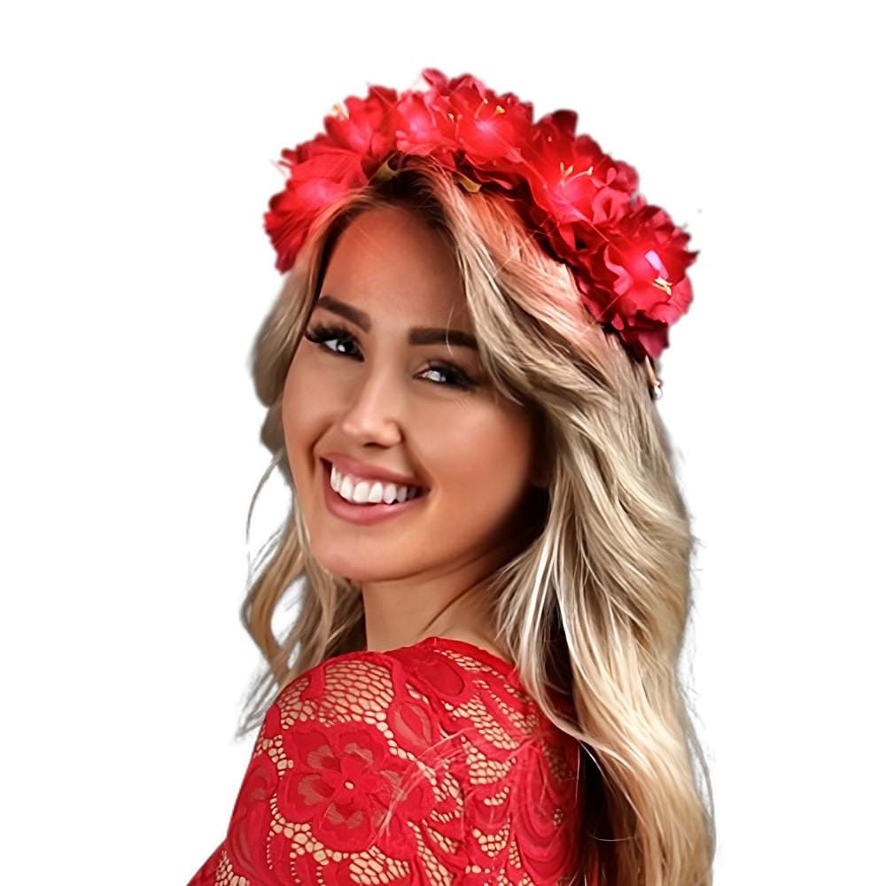 Red Kiss Fairy Flower LED Headband 4th of July Red Kiss Fairy Flower LED Headband 4th of July 4