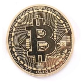Gold Plated Collectible Bitcoin Coin Physical Art Collection Gift Challenge Coins Gold Plated Collectible Bitcoin Coin Physical Art Collection Gift Challenge Coins