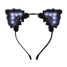 LED Black Lace Cat Animal Ears Headband All Products 5