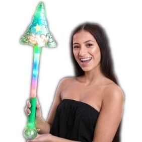 23” Multicolored Christmas Tree Magic Light Up Star Wand Cheer Sticks 23” Multicolored Christmas Tree Magic Light Up Star Wand Cheer Sticks