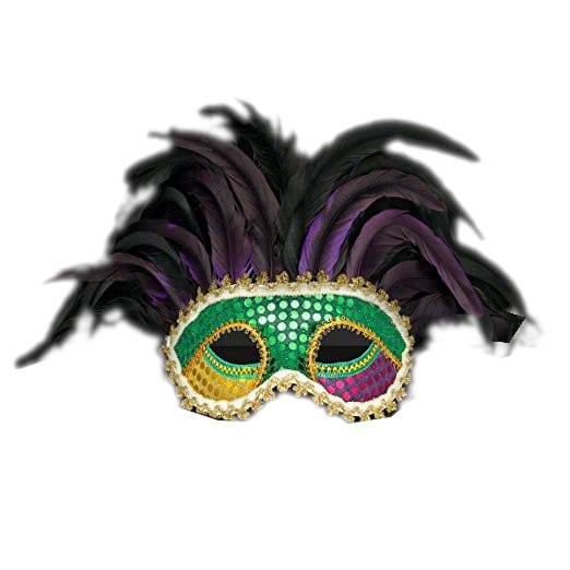 Deluxe Venetian Mardi Gras Carnival Unlit Festival Feather Mask for Fat Tuesday All Products Deluxe Venetian Mardi Gras Carnival Unlit Festival Feather Mask for Fat Tuesday All Products 3