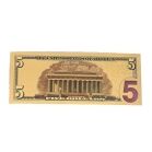 5 Dollar Commemorative Collectible Premium Replica Paper Money Bill 24k Gold Plated Fake Currency Banknote Art Holiday Decoration 24K Gold and Silver Plated Replica Bills 5