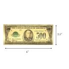 500 Dollar American Dollar Bill 24k Gold Plated Art Collectibles Fake Banknote Currency for Decoration 24K Gold and Silver Plated Replica Bills 500 Dollar American Dollar Bill 24k Gold Plated Art Collectibles Fake Banknote Currency for Decoration 24K Gold and Silver Plated Replica Bills 5