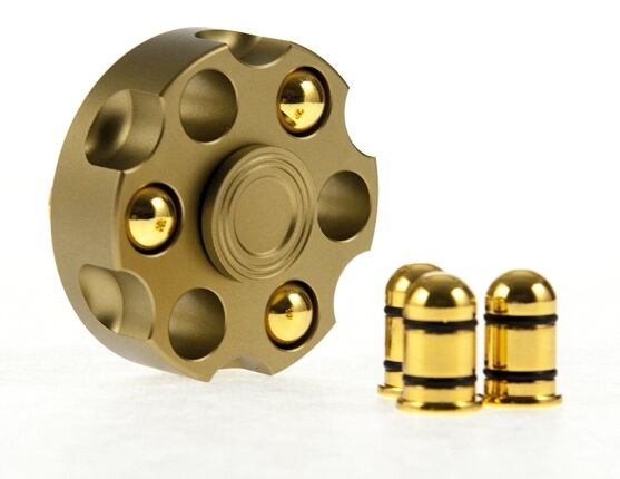 Golden Bullet Six Shooter EDC Metal Fidget Spinner All Products 3