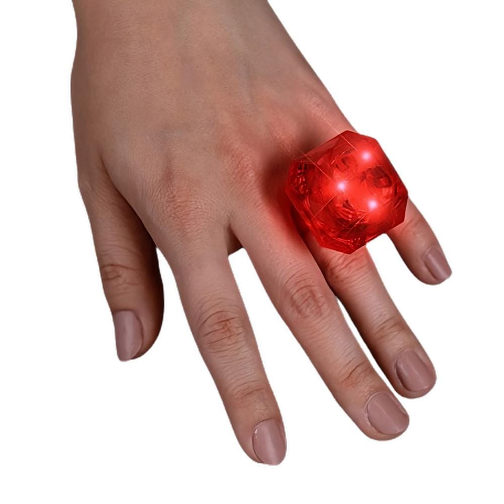 Large Ruby Red Fashionable LED Gem Ring for Parties 4th of July Large Ruby Red Fashionable LED Gem Ring for Parties 4th of July 5