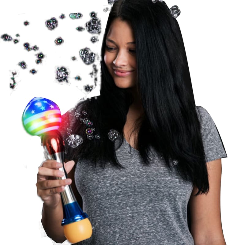 12 Inch Light Up USA Flag Globe Bubble Multicolor Wand 2 Inch Glow Sticks 3