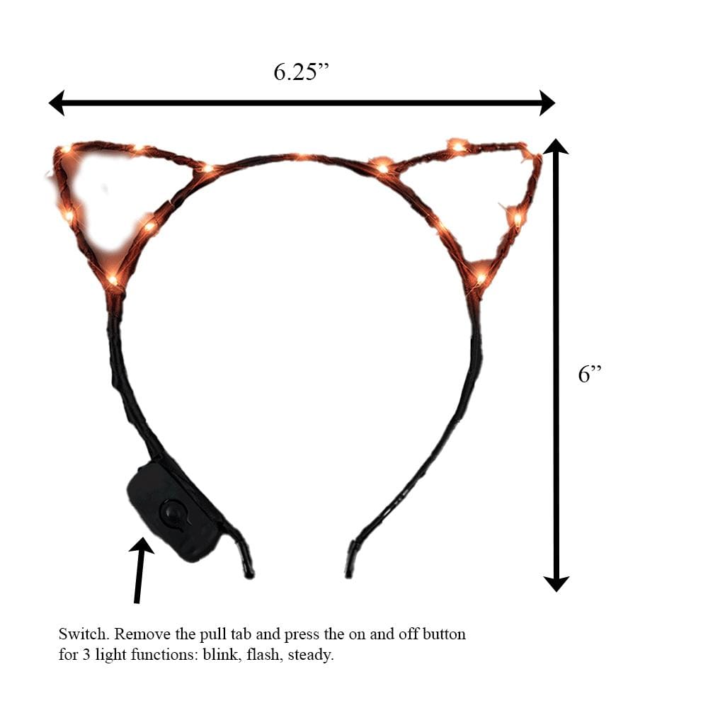 Orange LED Kitty Cat Ear Headband All Products Orange LED Kitty Cat Ear Headband All Products 5