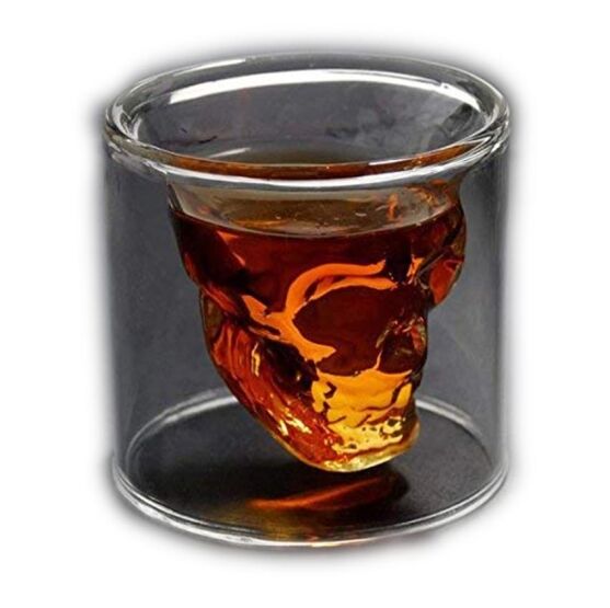 5 Ounce Crystal Skull Beer Whiskey Rock Double Glass Cup All Products 3