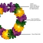 Light Up Flashing Mardi Gras Flower Crown Stretchy Headband All Products 6