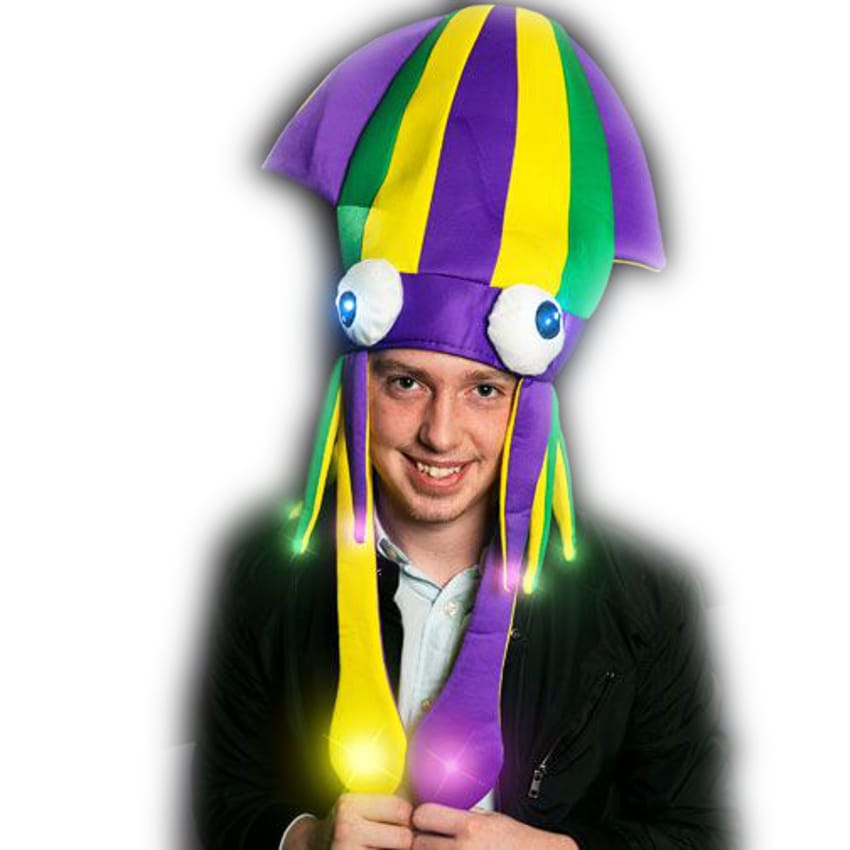 Light Up Flashing Mardi Gras Squid Hat All Products Light Up Flashing Mardi Gras Squid Hat All Products 3