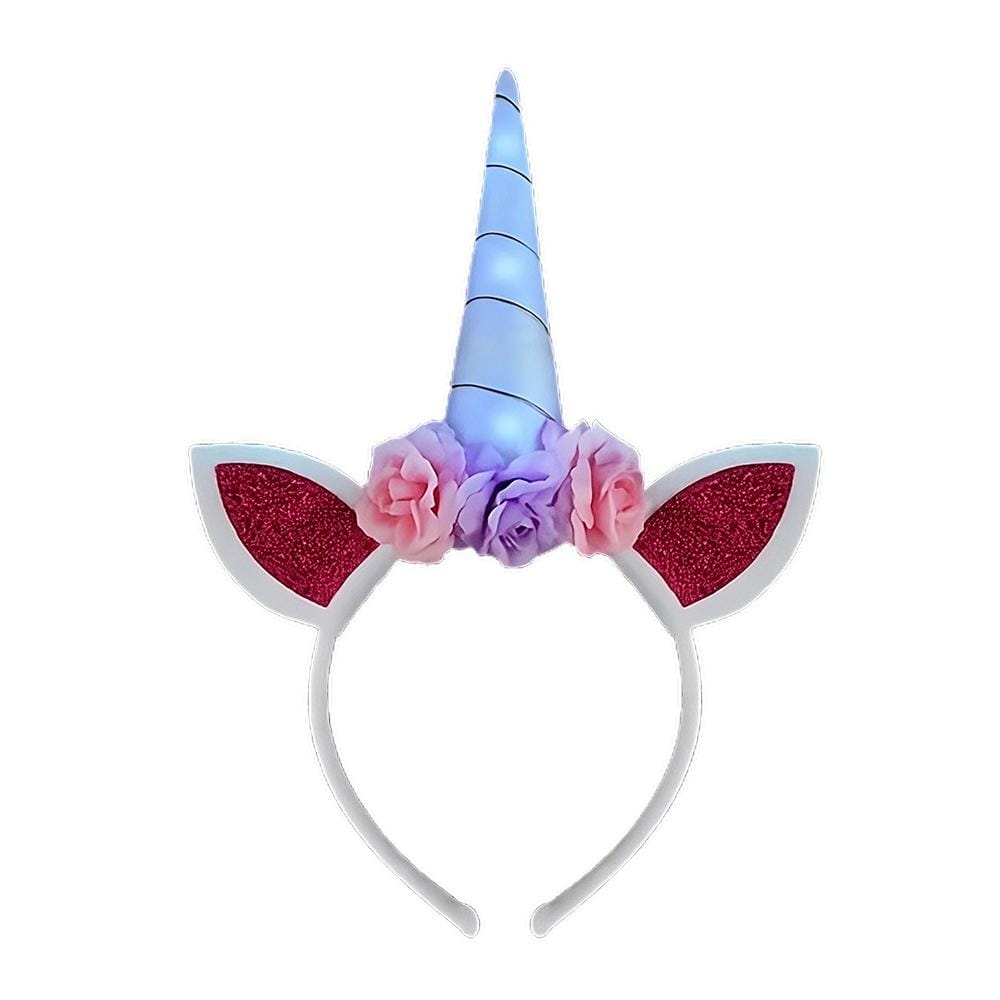Light Up Color Change Unicorn Horn Flower Headband All Products 4