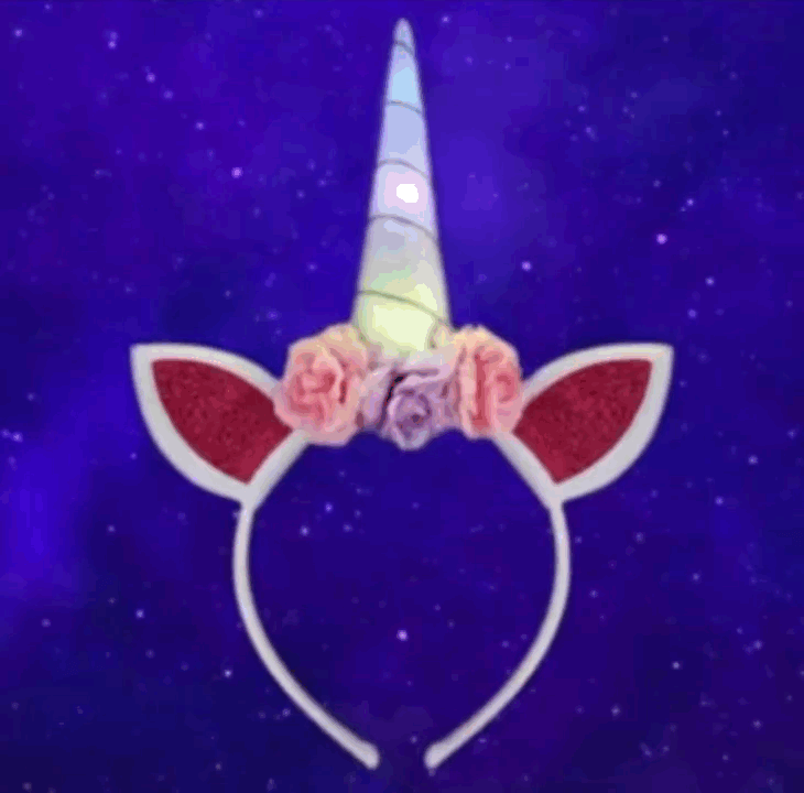 Light Up Color Change Unicorn Horn Flower Headband All Products 6