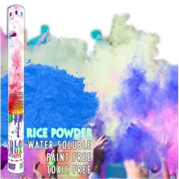 Blue Holi Powder Confetti Cannon 18 Inch Non-Light Up Fun