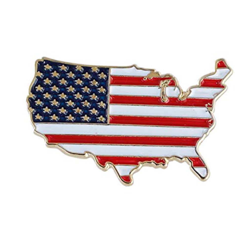 Unlit United States of America Outline Patriotic Pin 4th of July Unlit United States of America Outline Patriotic Pin 4th of July 3