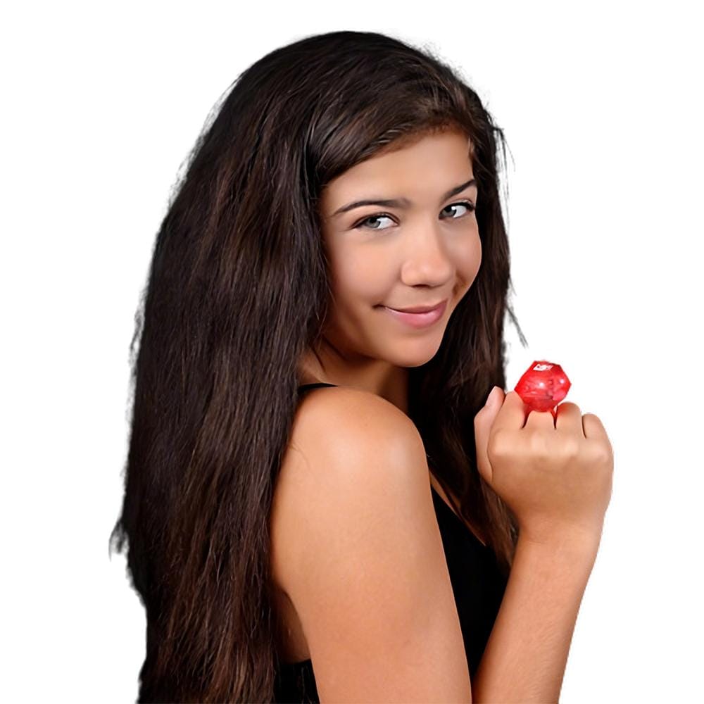 Large Ruby Red Fashionable LED Gem Ring for Parties 4th of July Large Ruby Red Fashionable LED Gem Ring for Parties 4th of July 3