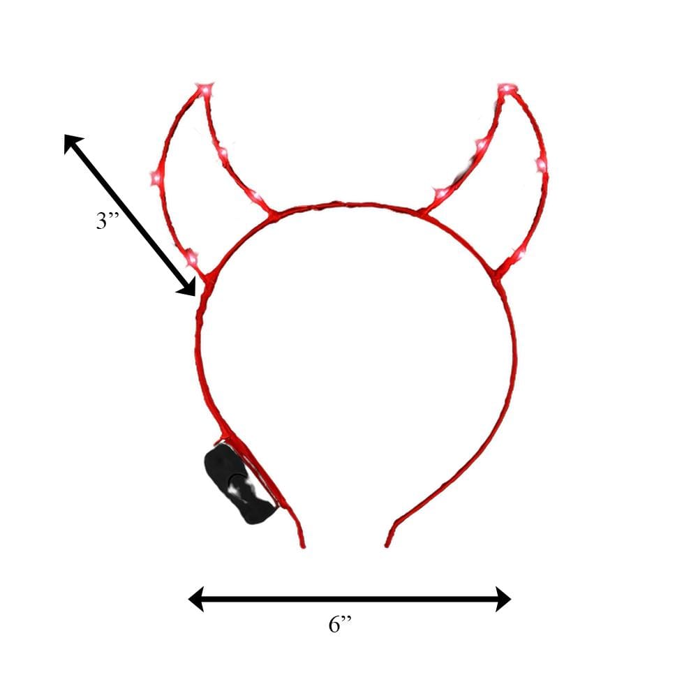 Light Up Devil Horn Starlight Red Headband for Halloween All Products Light Up Devil Horn Starlight Red Headband for Halloween All Products 6
