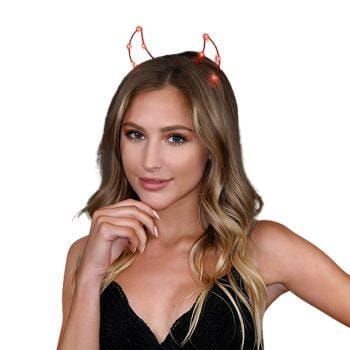 Light Up Devil Horn Starlight Red Headband for Halloween All Products 3