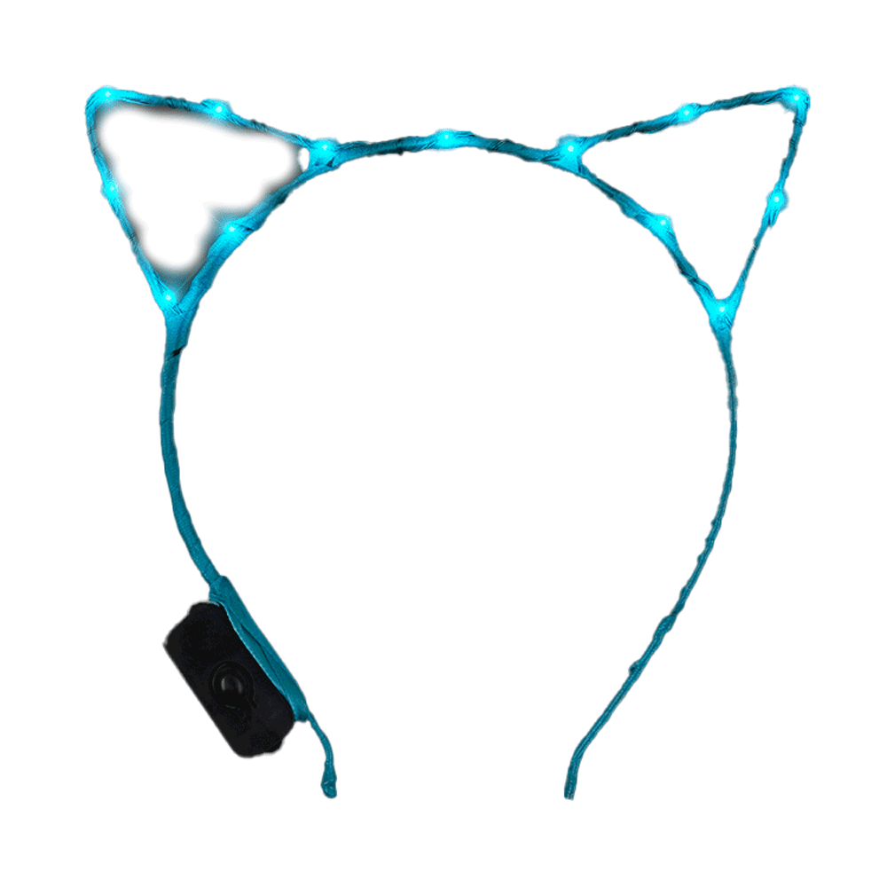 Aqua LED Kitty Cat Ear Headband All Products Aqua LED Kitty Cat Ear Headband All Products 4