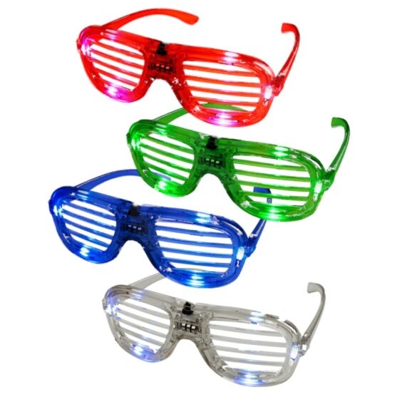 Assorted Slotted Rock Star Shutter Sunglasses Pack of 12 All Products 3