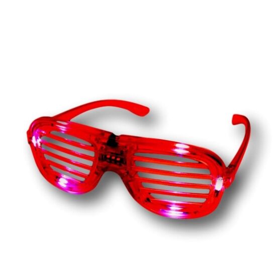 Red Slotted Rock Star Shutter Sunglasses Pack of 6 All Products 3