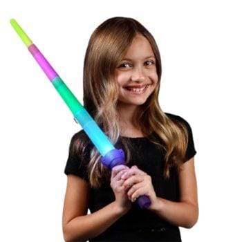 Light Up Expandable Multicolor Neon Swords Halloween Light Up Swords