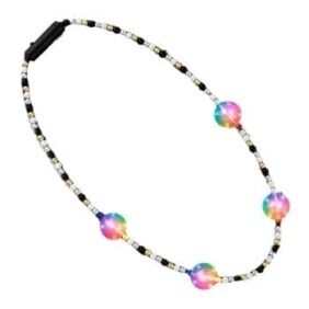Flashing Multicolor Disco Prism Balls Fancy Party Necklace Man that Burns Lights