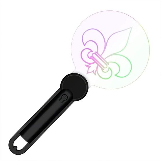 Flashing Mardi Gras Fleur de Lis Acrylic Wand All Products 3