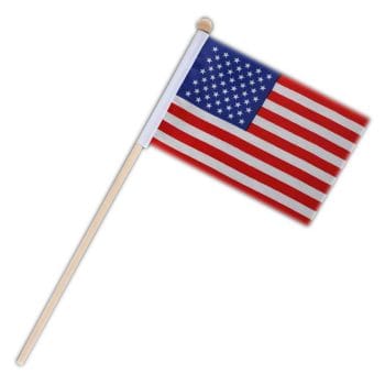 Non Light Up US American Flag on Stick 2 Inch Glow Sticks