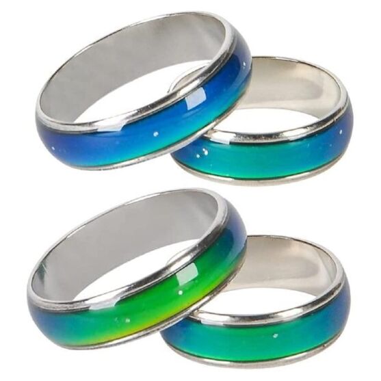 Pack of 12 Seventies Mood Rings Assortment Sizes All Products Pack of 12 Seventies Mood Rings Assortment Sizes All Products 3